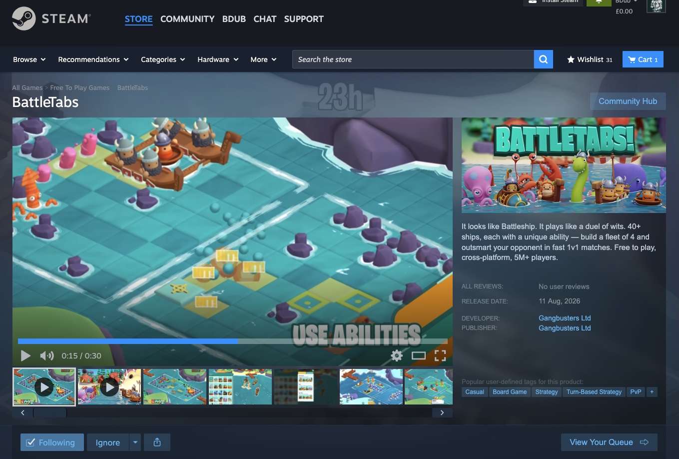 🚢 BattleTabs launches on Steam + free Mermaid ship